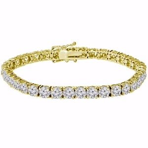 Men's 14k Gold Lab Diamond Tennis Bracelet